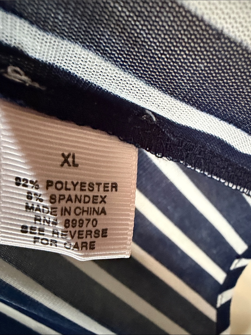 Bailey & Chloe Nautical Dk. Navy shirt Coastal Breezy Chic Sheer Lightweight XL - Picture 6 of 10